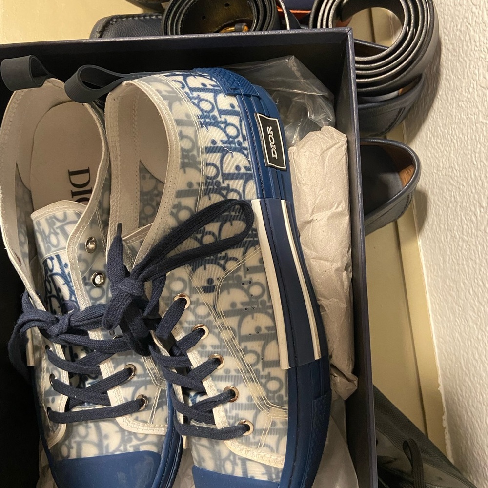 Dior Blue and White Sneakers